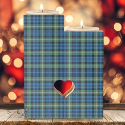 ScotsTee Shop Scottish Lamont Ancient Clan Tartan Wooden Candle Holder