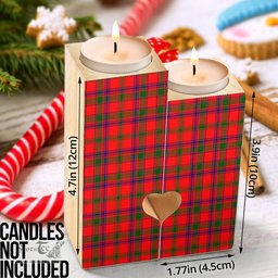ScotsTee Shop Scottish MacColl Modern Clan Tartan Wooden Candle Holder