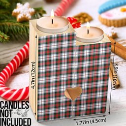 ScotsTee Shop Scottish MacDuff Dress Modern Clan Tartan Wooden Candle Holder