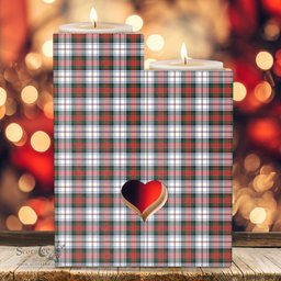 ScotsTee Shop Scottish MacDuff Dress Modern Clan Tartan Wooden Candle Holder