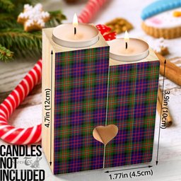 ScotsTee Shop Scottish MacDonnell of Glengarry Modern Clan Tartan Wooden Candle Holder