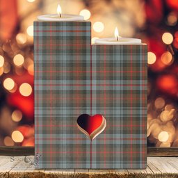 ScotsTee Shop Scottish Murray of Atholl Weathered Clan Tartan Wooden Candle Holder