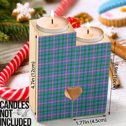 ScotsTee Shop Scottish Pitcairn Hunting Clan Tartan Wooden Candle Holder