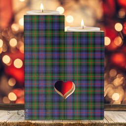 ScotsTee Shop Scottish Murray of Atholl Modern Clan Tartan Wooden Candle Holder