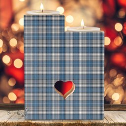 ScotsTee Shop Scottish Napier Modern Clan Tartan Wooden Candle Holder