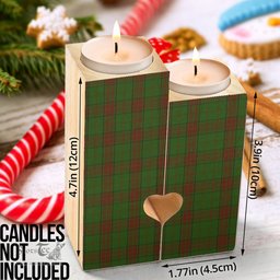 ScotsTee Shop Scottish Maxwell Hunting Clan Tartan Wooden Candle Holder