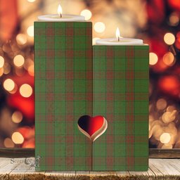 ScotsTee Shop Scottish Maxwell Hunting Clan Tartan Wooden Candle Holder