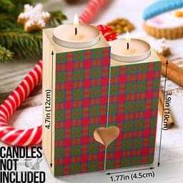 ScotsTee Shop Scottish MacKintosh Modern Clan Tartan Wooden Candle Holder