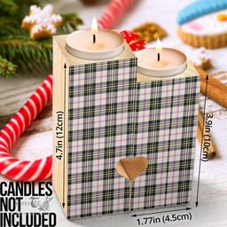 ScotsTee Shop Scottish MacPherson Dress Ancient Clan Tartan Wooden Candle Holder