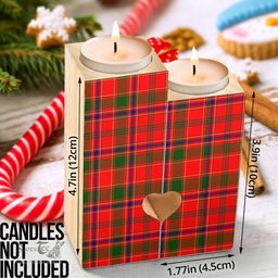 ScotsTee Shop Scottish Munro Modern Clan Tartan Wooden Candle Holder