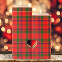 ScotsTee Shop Scottish Munro Modern Clan Tartan Wooden Candle Holder