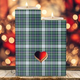 ScotsTee Shop Scottish MacKenzie Dress Ancient Clan Tartan Wooden Candle Holder