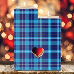 ScotsTee Shop Scottish MacSporran Ancient Clan Tartan Wooden Candle Holder