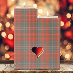 ScotsTee Shop Scottish MacDougall Ancient Clan Tartan Wooden Candle Holder