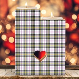 ScotsTee Shop Scottish MacPherson Dress Modern Clan Tartan Wooden Candle Holder