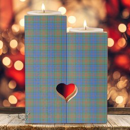 ScotsTee Shop Scottish Stewart of Appin Hunting Ancient Clan Tartan Wooden Candle Holder