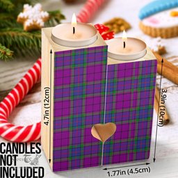 ScotsTee Shop Scottish Wardlaw Modern Clan Tartan Wooden Candle Holder
