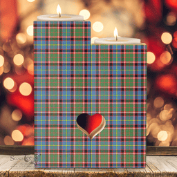 ScotsTee Shop Scottish Stirling Bannockburn District Clan Tartan Wooden Candle Holder