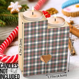 ScotsTee Shop Scottish Stewart Dress Ancient Clan Tartan Wooden Candle Holder