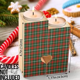 ScotsTee Shop Scottish Prince of Wales Clan Tartan Wooden Candle Holder