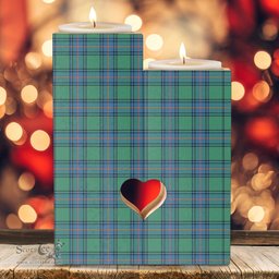 ScotsTee Shop Scottish Shaw Ancient Clan Tartan Wooden Candle Holder