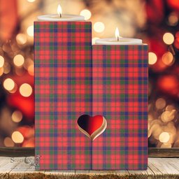 ScotsTee Shop Scottish Robertson Modern Clan Tartan Wooden Candle Holder