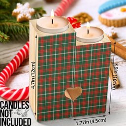 ScotsTee Shop Scottish Princess Margaret Clan Tartan Wooden Candle Holder
