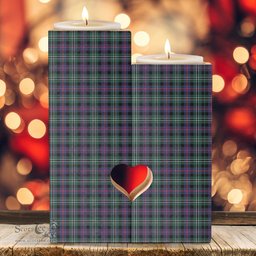 ScotsTee Shop Scottish Rose Hunting Modern Clan Tartan Wooden Candle Holder