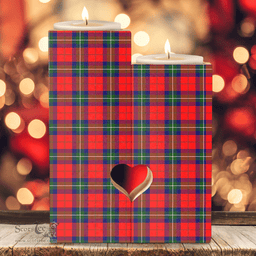 ScotsTee Shop Scottish Ruthven Modern Clan Tartan Wooden Candle Holder