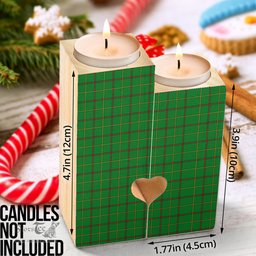 ScotsTee Shop Scottish Tribe of Mar Clan Tartan Wooden Candle Holder