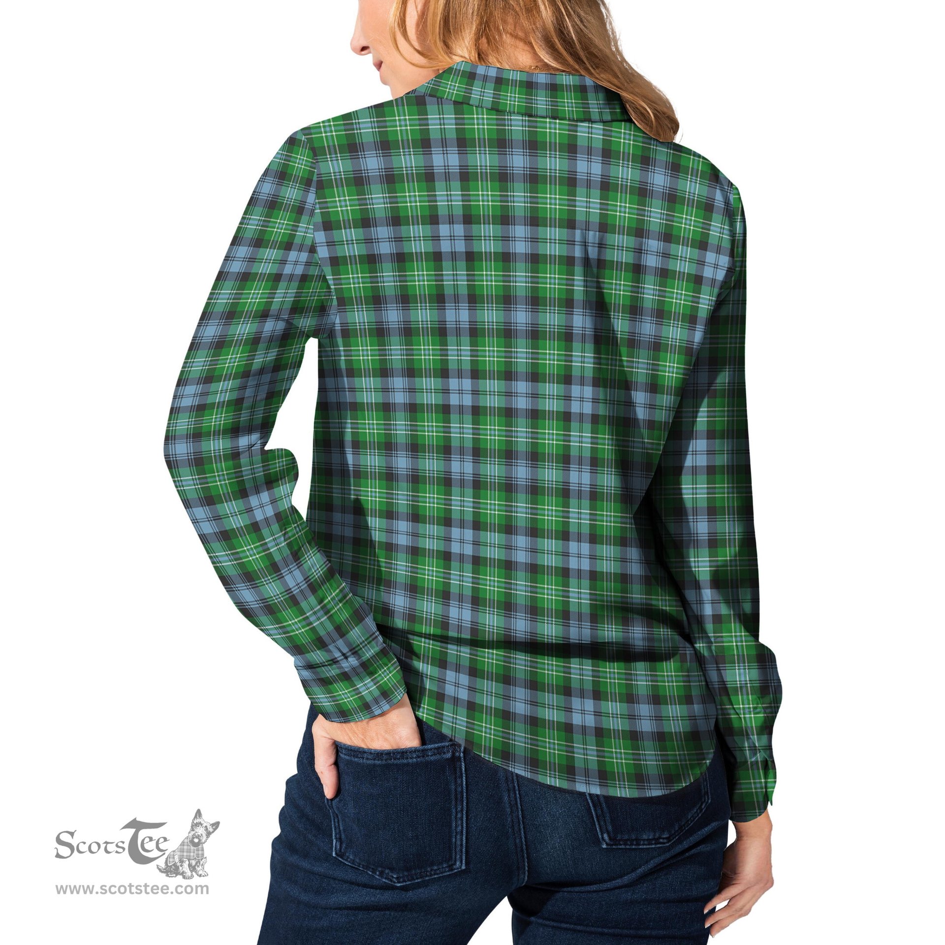 ScotsTee Shop Scottish Arbuthnot Ancient Clan Tartan Womens Long Sleeve Shirt