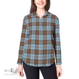 ScotsTee Shop Scottish Anderson Ancient Clan Tartan Womens Long Sleeve Shirt