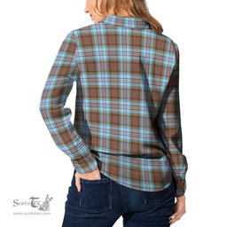 ScotsTee Shop Scottish Anderson Ancient Clan Tartan Womens Long Sleeve Shirt