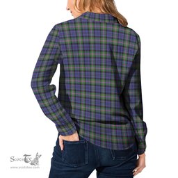 ScotsTee Shop Scottish Baird Modern Clan Tartan Womens Long Sleeve Shirt