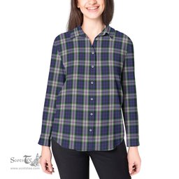 ScotsTee Shop Scottish Baird Dress Clan Tartan Womens Long Sleeve Shirt