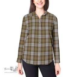 ScotsTee Shop Scottish Baillie Dress Clan Tartan Womens Long Sleeve Shirt