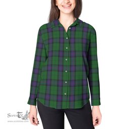 ScotsTee Shop Scottish Armstrong Clan Tartan Womens Long Sleeve Shirt