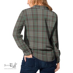 ScotsTee Shop Scottish Cochrane Hunting Clan Crest Tartan Womens Long Sleeve Shirt