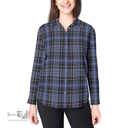 ScotsTee Shop Scottish Clark Clan Tartan Womens Long Sleeve Shirt