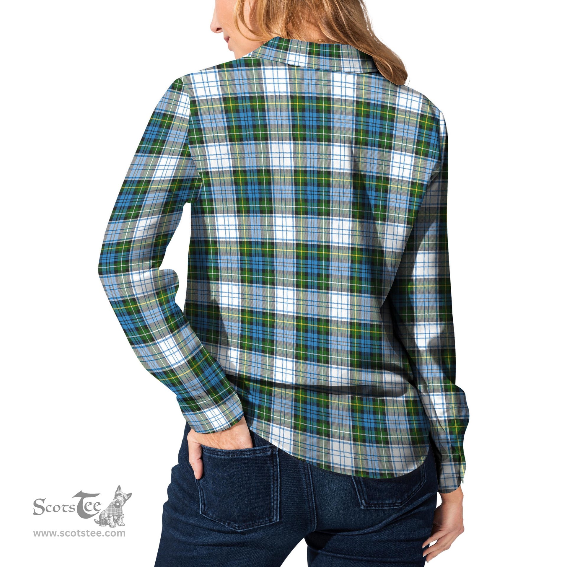 ScotsTee Shop Scottish Campbell Dress Clan Tartan Womens Long Sleeve Shirt