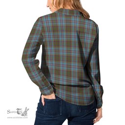 ScotsTee Shop Scottish Anderson Clan Tartan Womens Long Sleeve Shirt