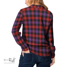 ScotsTee Shop Scottish Broun Modern Clan Crest Tartan Womens Long Sleeve Shirt