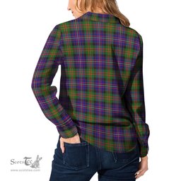 ScotsTee Shop Scottish Cameron of Erracht Modern Clan Crest Tartan Womens Long Sleeve Shirt