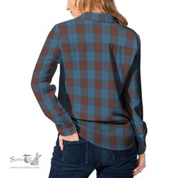 ScotsTee Shop Scottish Cameron Hunting Clan Crest Tartan Womens Long Sleeve Shirt