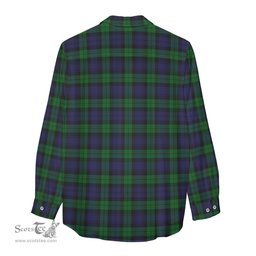 ScotsTee Shop Scottish Black Watch Clan Crest Tartan Womens Long Sleeve Shirt