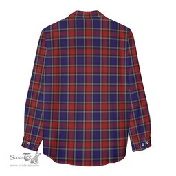 ScotsTee Shop Scottish Clark Red Clan Crest Tartan Womens Long Sleeve Shirt