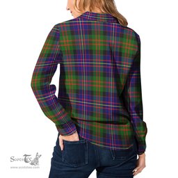 ScotsTee Shop Scottish Chalmers Modern Clan Tartan Womens Long Sleeve Shirt