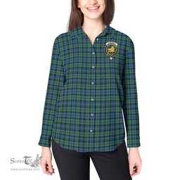 ScotsTee Shop Scottish Campbell Ancient 02 Clan Crest Tartan Womens Long Sleeve Shirt