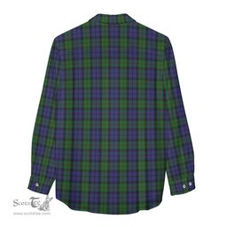 ScotsTee Shop Scottish Dundas Clan Crest Tartan Womens Long Sleeve Shirt