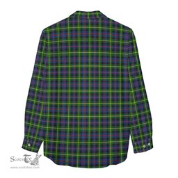 ScotsTee Shop Scottish Farquharson Modern Clan Crest Tartan Womens Long Sleeve Shirt